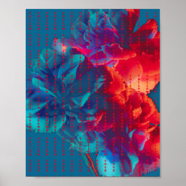 Följ dina Dreams citerar färgblommor Poster
