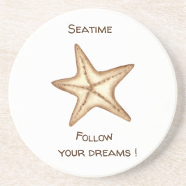 Följ dina drömmar akvarell Havstjärna sjöstjärna Underlägg