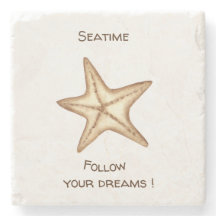 Följ dina drömmar akvarell Seatime sjöstjärna