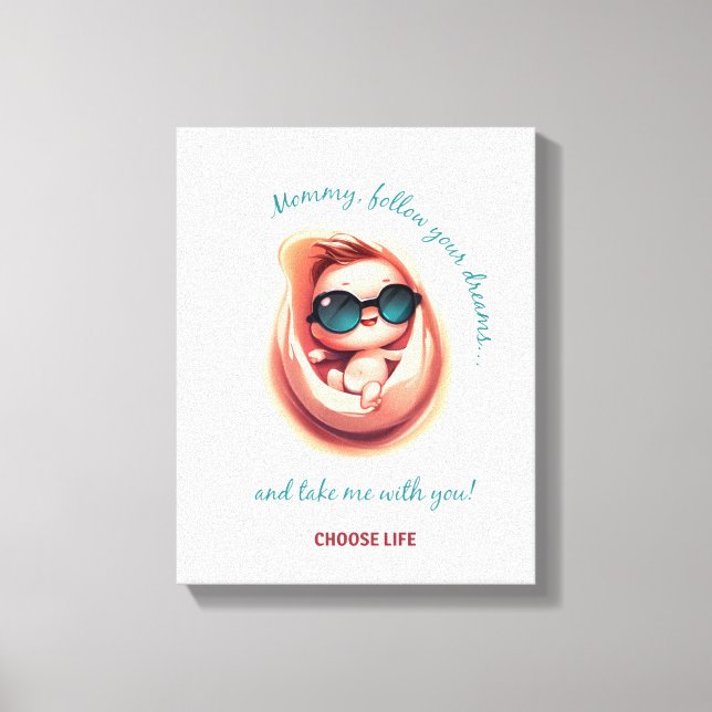 Följ dina drömmar canvastryck (Framsida)