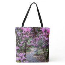 Följ dina drömmar Citat Blommig trädgårdsstig