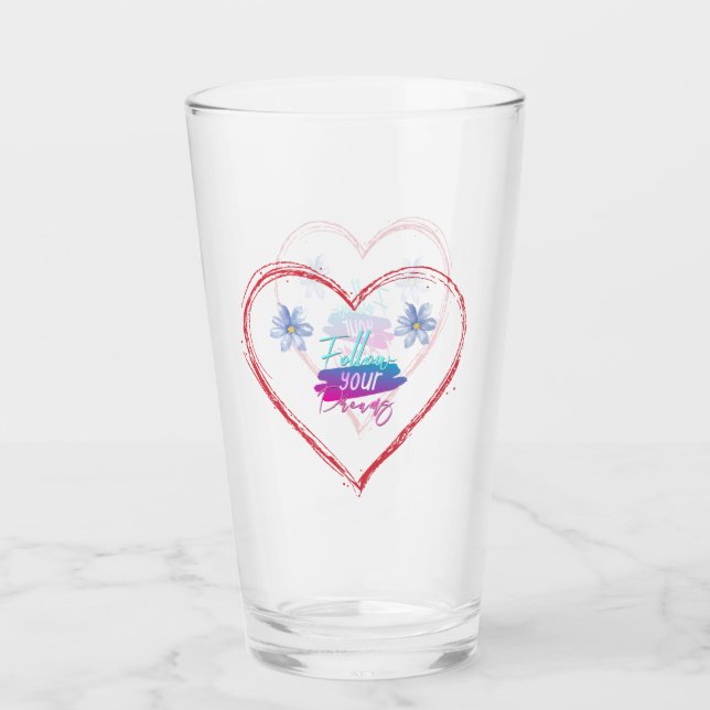 Följ dina drömmar glaskopp (Framsida)