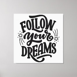 Följ dina drömmar i Dream Vision Board Canvastryck