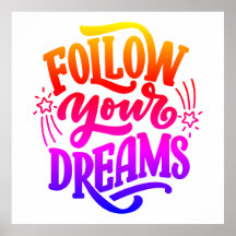 Följ dina drömmar i Dream Vision Board-reginbow