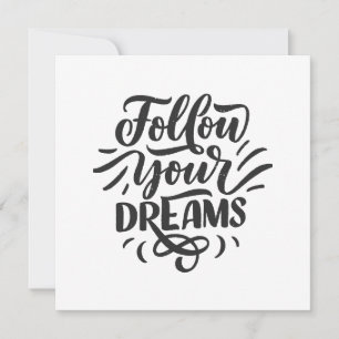 "Följ dina drömmar Idéer och motivation Julkort