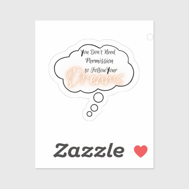 Följ dina drömmar klistermärken (Ark)