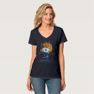 Följ dina drömmar Kvinnor i V-Nacke T-Shirt