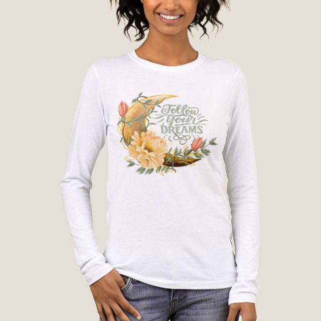 Följ Dina Drömmar Måne T Shirt (Framsida)