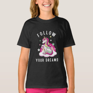 Följ dina drömmar min Unicorn Birthday T-Shirt