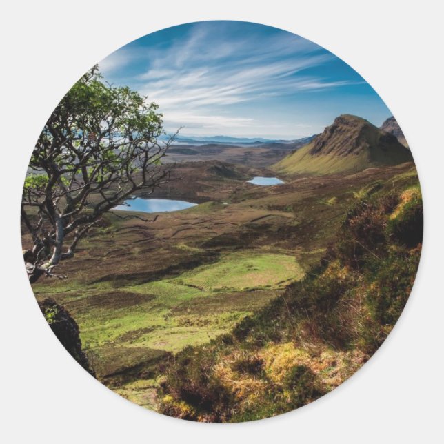 Följ dina drömmar! runt klistermärke (Framsida)