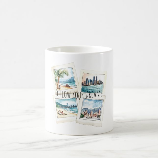 Följ Dina Drömmar Världsresa Kaffemugg (Center)