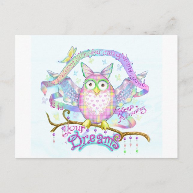Följ dina drömmar vykort (Framsida)