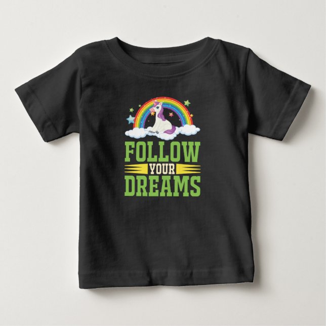 Följ dina drömmatcher - Unicorn Tee - Kids (Framsida)
