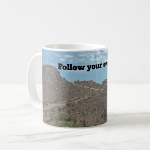 Följ ditt eget foto till Arizona-berget i Väg Kaffemugg