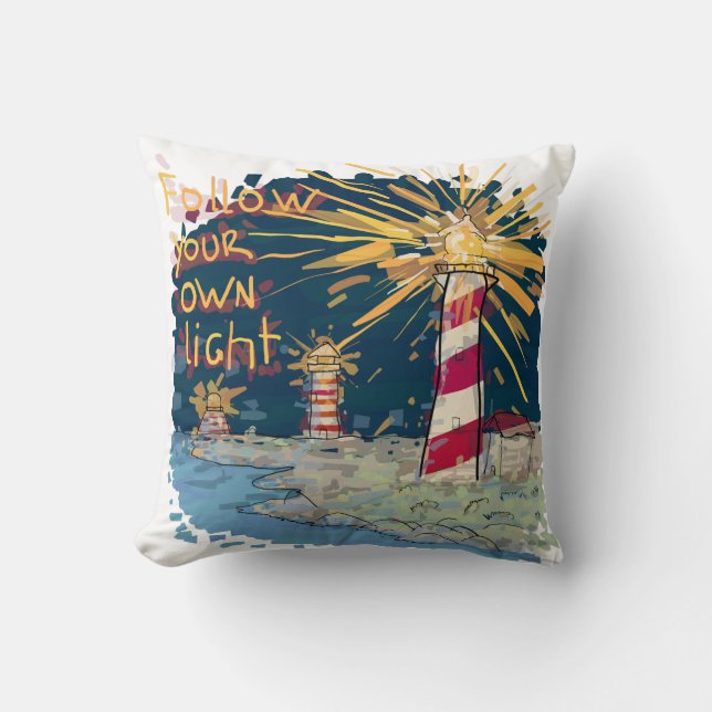 Följ ditt eget ljus kudde (Framsida)