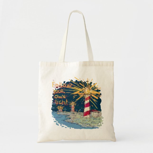 Följ ditt eget ljus tygkasse (Framsidan)