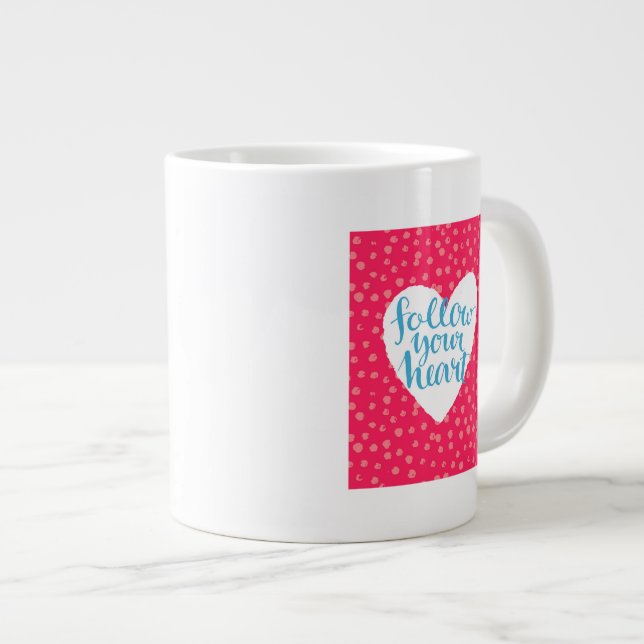 Följ ditt hjärta 3 jumbo mugg (Framsida höger)