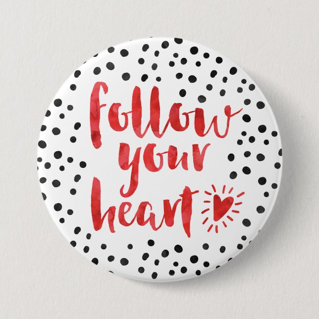 Följ ditt hjärtacitationstecken knapp (Framsida)