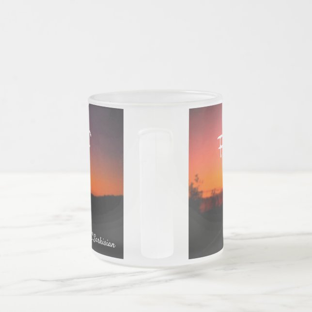 Följ ditt hjärteslag frostad glasmugg (Handtag)