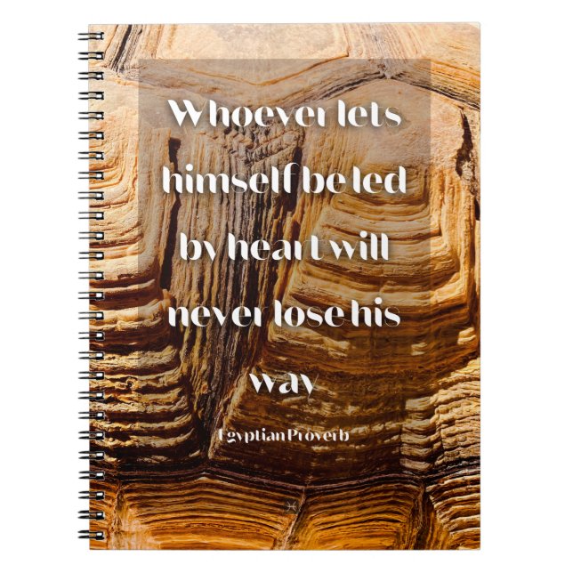 Följ ditt inspirationsinriktade egyptiska ordspråk anteckningsbok (Framsidan)