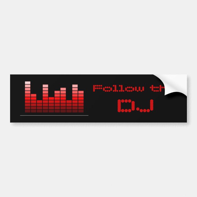 Följ DJ Sticker Bildekal (Framsidan)
