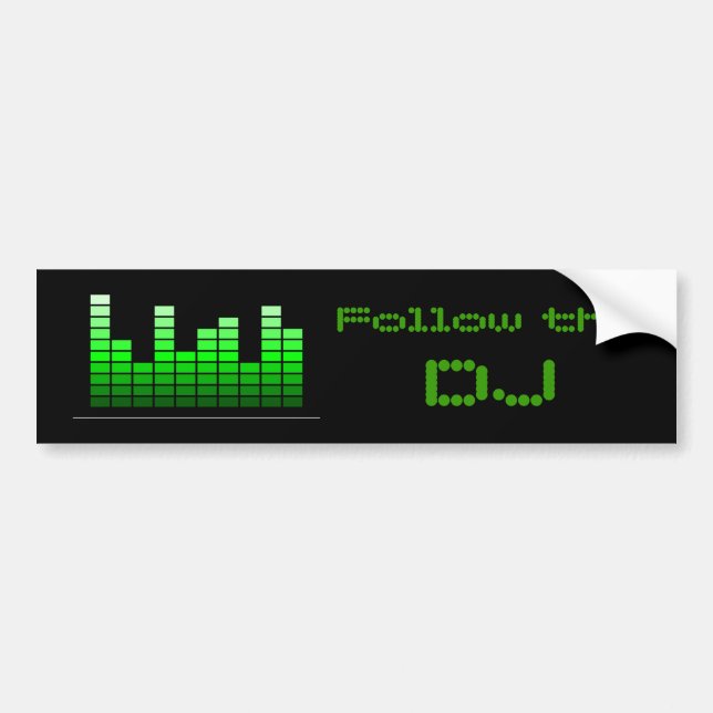 Följ DJ Sticker Bildekal (Framsidan)