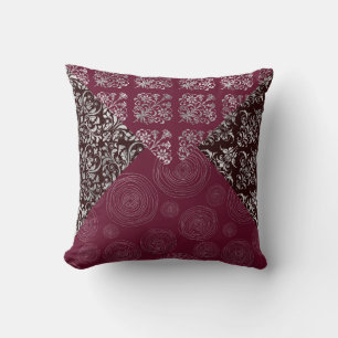Följ Dreams Burgundy Circles Pillow Kudde