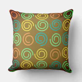 Följ Färg i Spiral Kudde