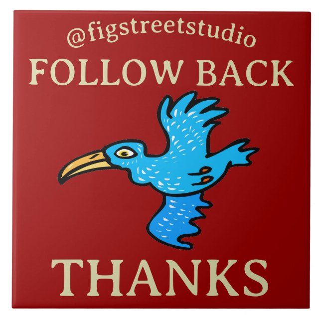 Följ föda, lägg till text, Sida vid sida Kakelplatta (Framsidan)