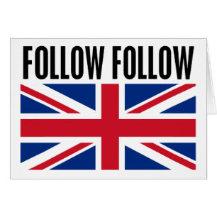 Följ följer hälsningskort
