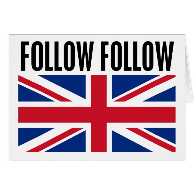 Följ följer hälsningskort (Framsidan Horizontal)