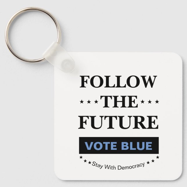 Följ framtiden nyckelring (Framsida)