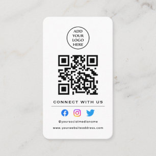 Följ genomsökningen för att ansluta till USA:s QR- Visitkort