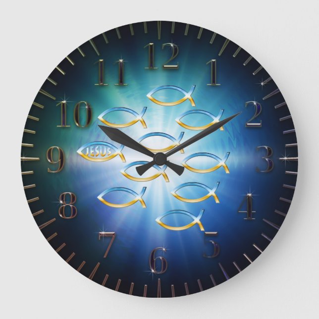 Följ honom - det kristna fisksymbolet stor klocka (Framsida)