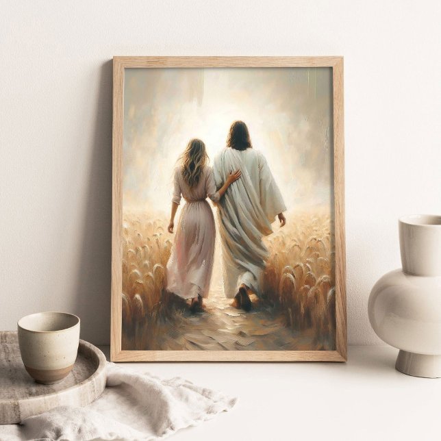 Följ Honom, Kristi målning, Jesus och kvinna, Poster (Skapare uppladdad)