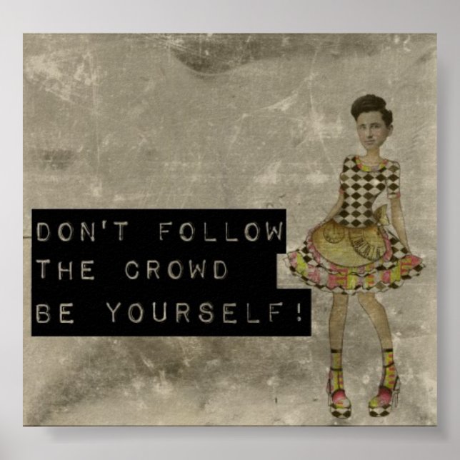 Följ inte Crowd Poster (Framsidan)