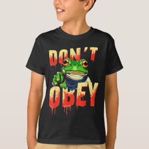 Följ inte Rtland Vintage Rollig Groda Motstå Emwer T Shirt