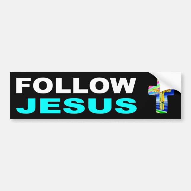 Följ Jesus Bildekal (Framsidan)