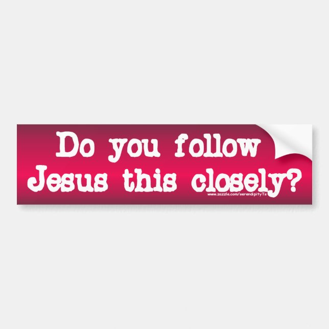 Följ Jesus Bildekal (Framsidan)