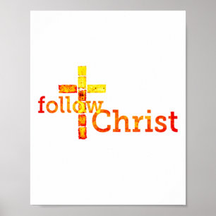 Följ Jesus Messiah Matthew 4 19 Luke Poster