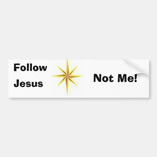 Följ Jesus, mig inte bildekalet Bildekal