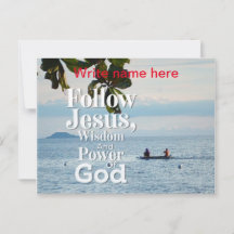 Följ Jesus Natureview Personlig Postkort