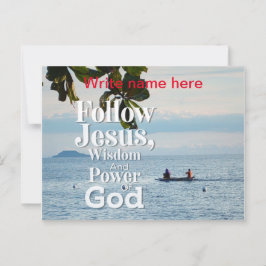 Följ Jesus Natureview Personlig Postkort Vykort