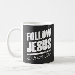 Följ Jesus No Matter What Manar's Christian Faith Kaffemugg