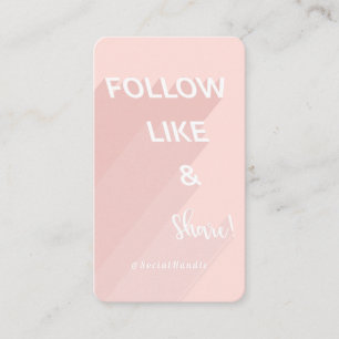 Följ, liknande och  Rosa Social Media Photo Visitkort