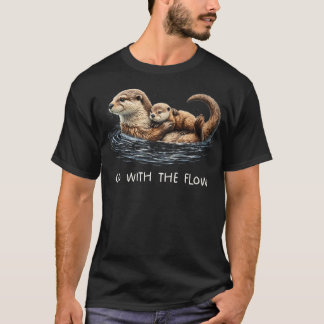 Följ Med Flödet Havsutter Mor T Shirt