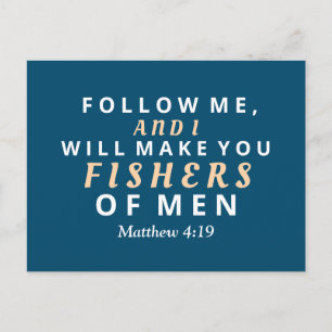 Följ med mig och jag ska göra fiskarna i Manar Vykort