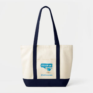 Följ med mig Twitter Blue Bird Impulse Tote bags Tygkasse