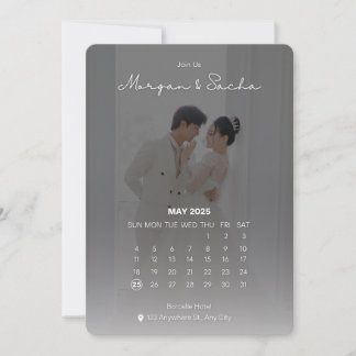 Följ med oss - Bröllopsinbjudan Inbjudningar