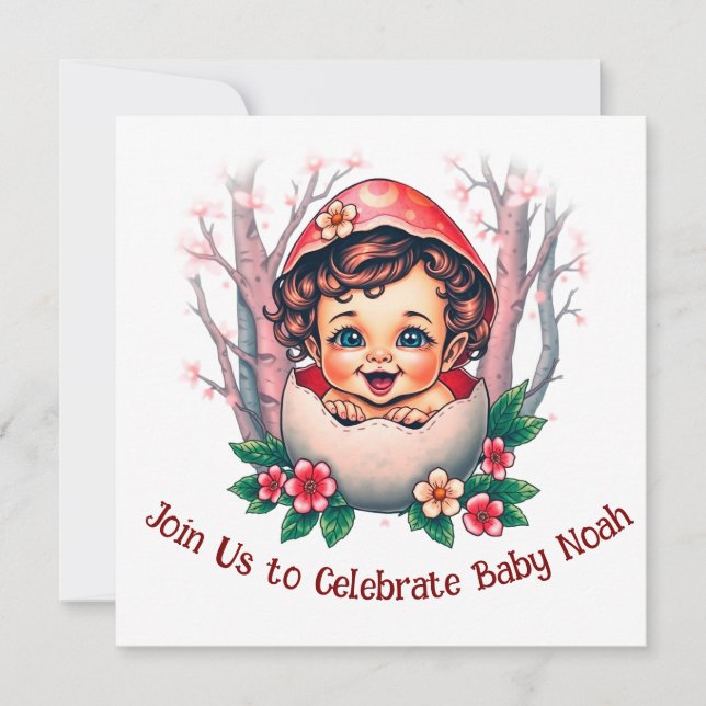 Följ med oss för att fira Baby Julkort (Framsida)